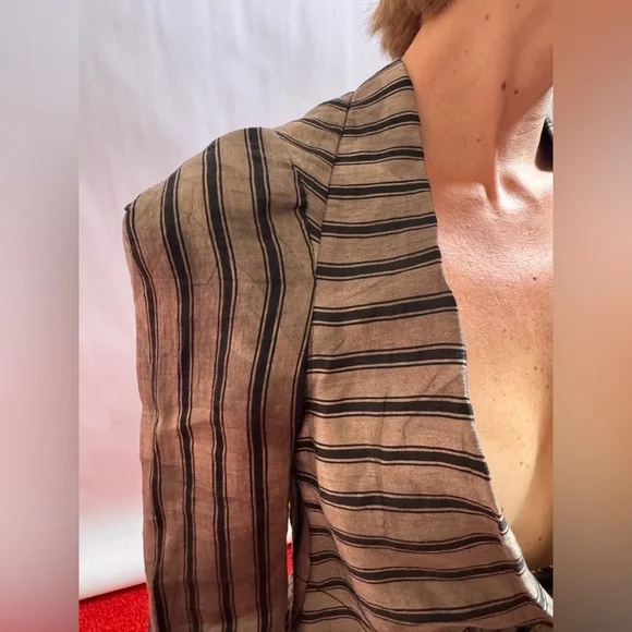 Vivienne Westwood Anglomania 2014 NWT STRIPE SET/LINEN SOFT CORSET+SKIRT IT42 - Picture 10 of 14